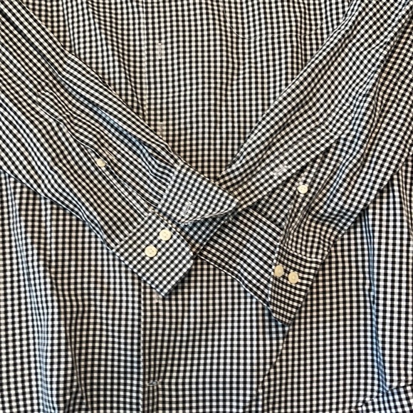 Peter Millar Shirt Mens Large Black & White Check Long Sleeve Button Front - Picture 3 of 9